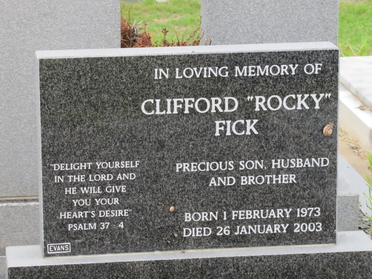 FICK Clifford 1973-2003
