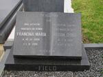 FIELD William George 1906-1973 Francina Maria 1909-1991