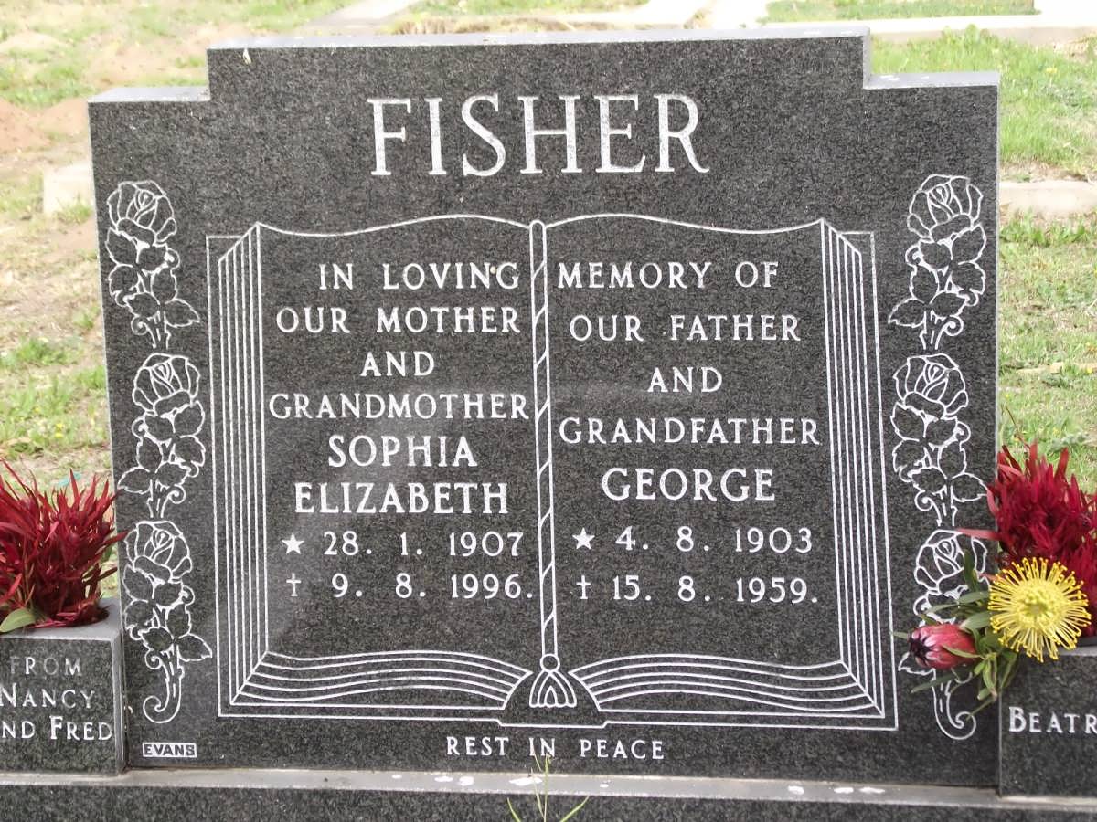 FISHER George 1903-1959 & Sophia Elizabeth 1907-1996