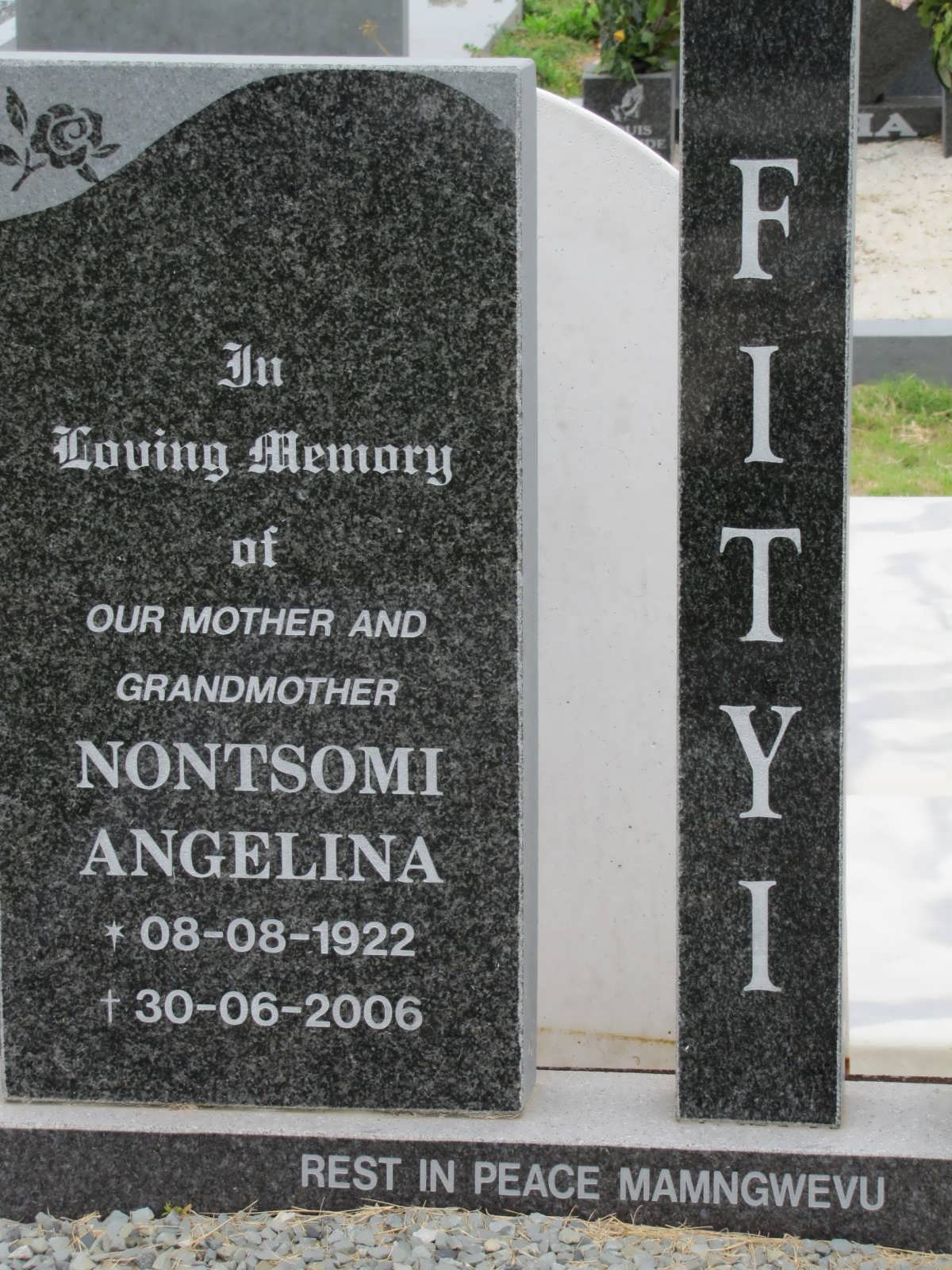 FITYI Nontsomi Angelina 1922-2006