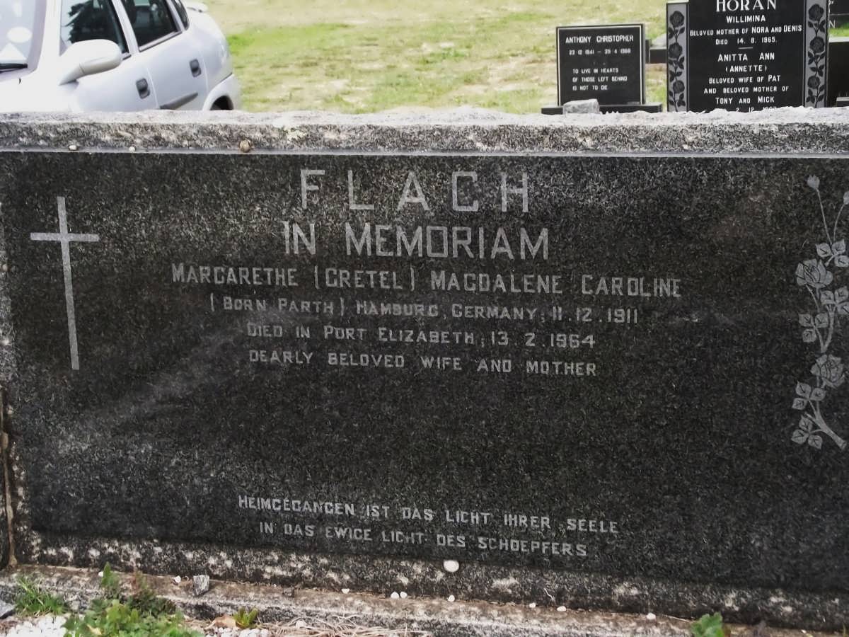 FLACH Margarethe Magdalene Caroline 1911-1964