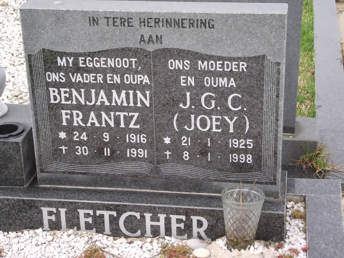 FLETCHER Benjamin Frantz 1916-1991 & J.G.C. 1925-1998