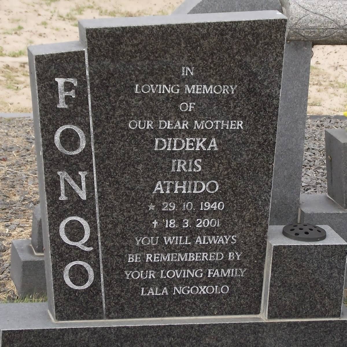 FONQO Dideka Iris Athido 1940-2001