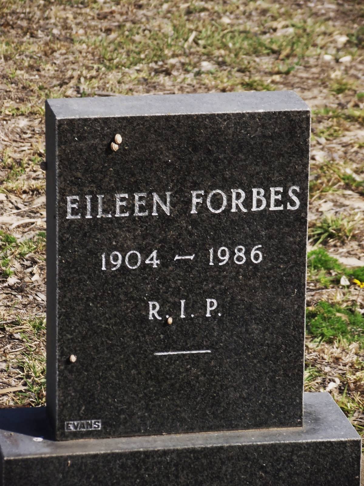 FORBES Eileen 1904-1986