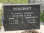 FOXCROFT Daniel R. 1906-1978 & Christiaan F. 1909-1980