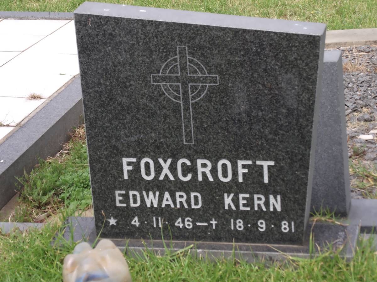 FOXCROFT Edward Kern 1946-1981