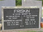 FRISKIN Eric Cecil 1922-1974 & M.M. LANGFORD 1922-1996