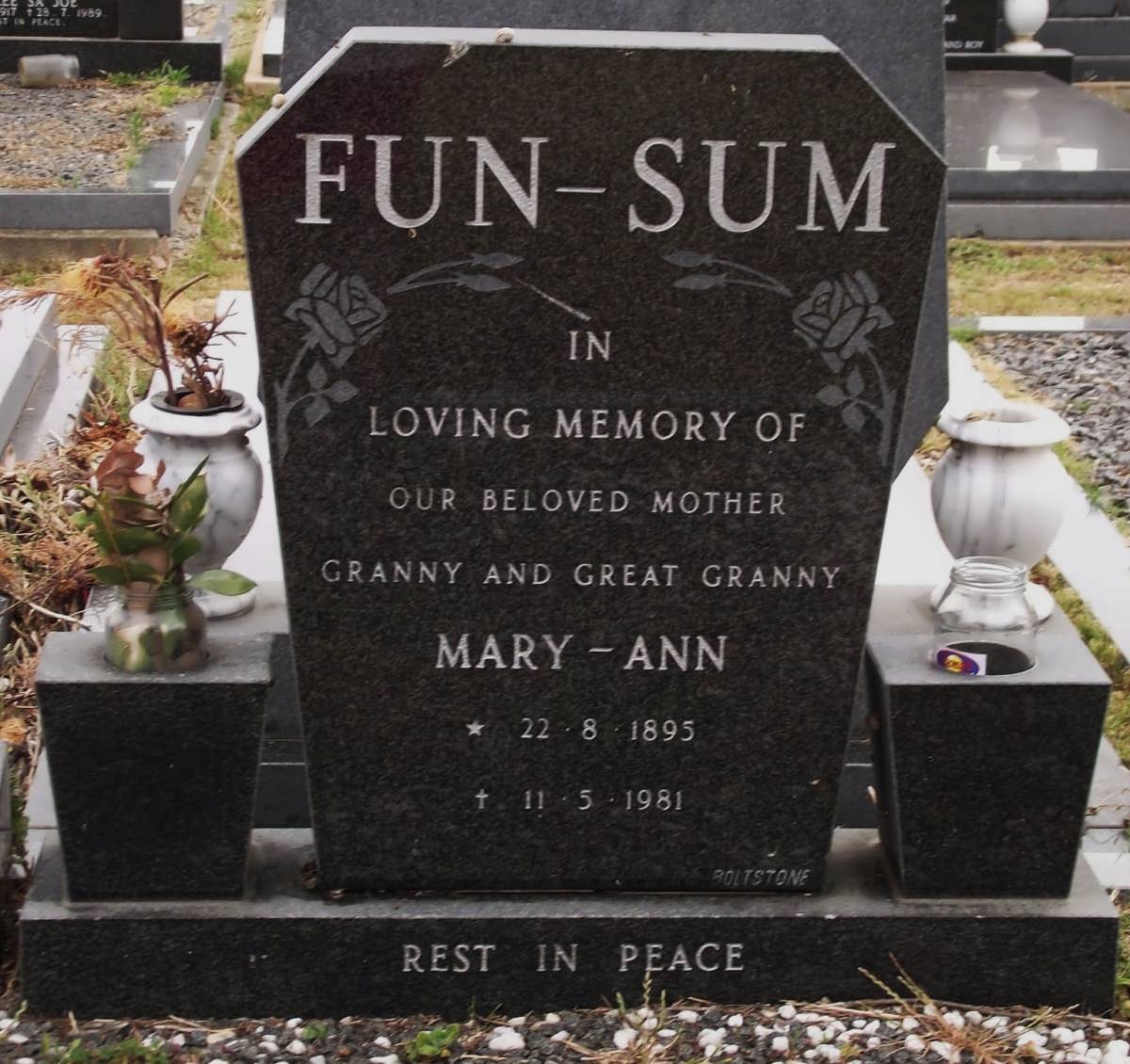 FUN-SUM Mary-Ann 1895-1981