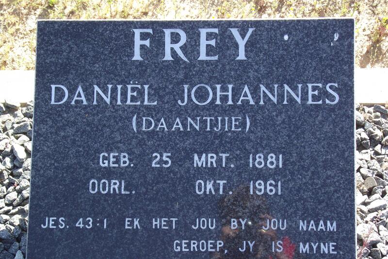 FREY Daniel Johannes 1881-1961