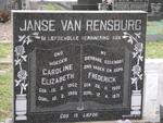 RENSBURG Frederick, janse van 1900-1971 & Caroline Elizabeth 1902-1988