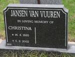 VUUREN Christina, jansen van 1920-2002