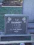 HAARHOFF I.J. 1916-1978