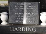 HARDING Johanna Maria 1900-1985