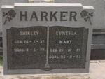 HARKER Shirley 1937-1977 :: HARKER Cynthia Mary 1939-1973