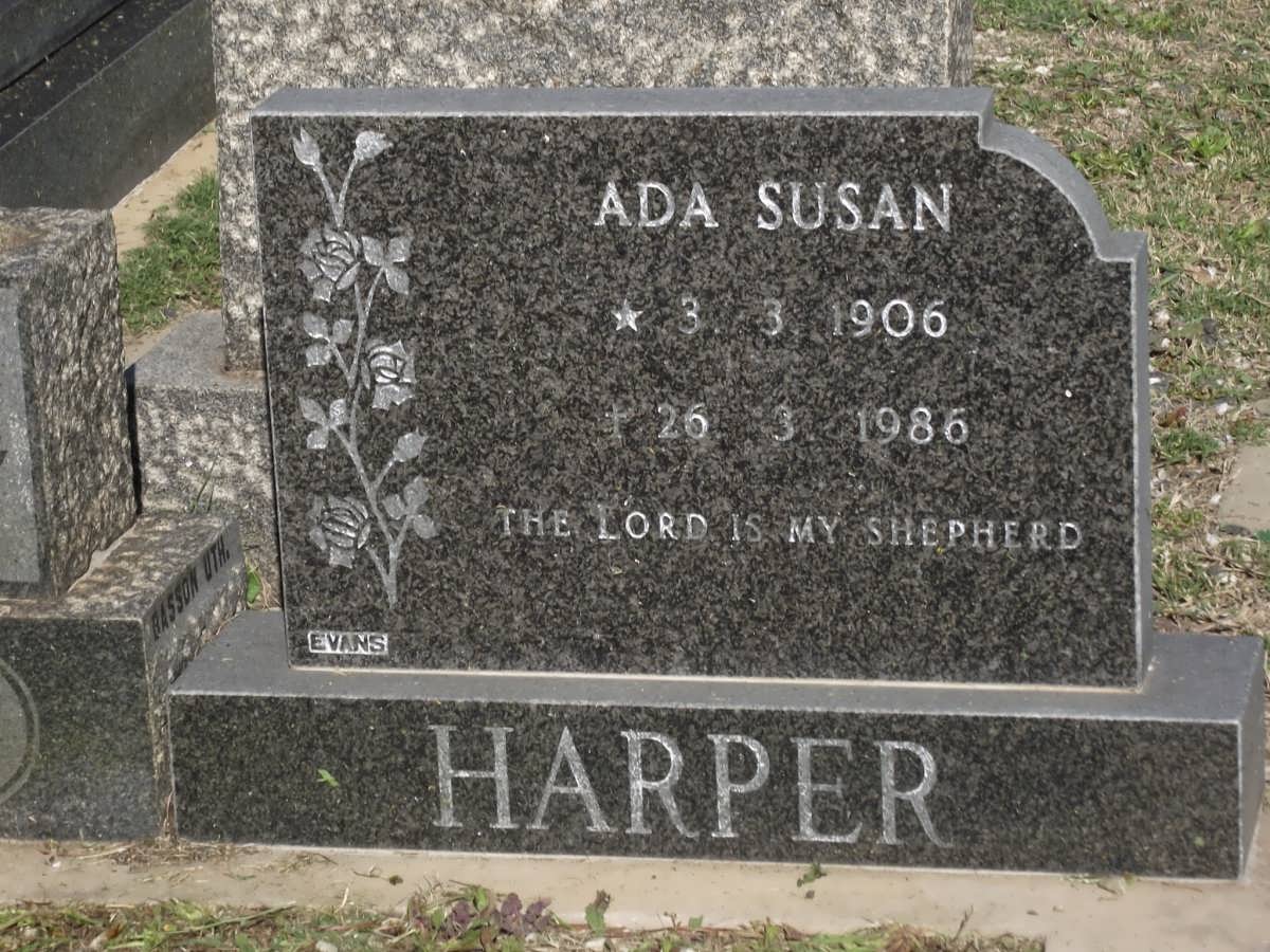 HARPER Ada Susan 1906-1986