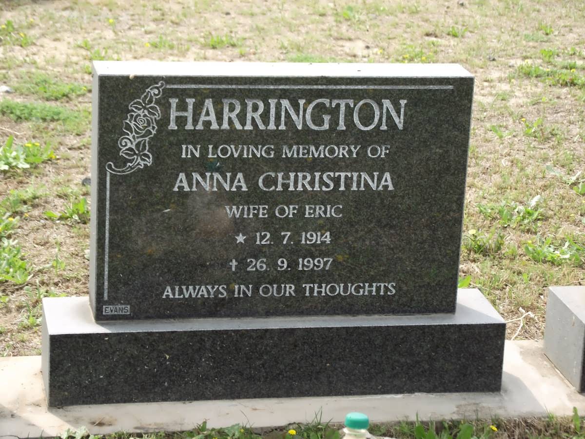 HARRINGTON Anna Christina 1914-1997