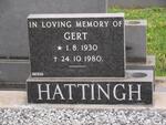 HATTINGH Gert 1930-1980