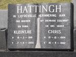 HATTINGH Chris 1904-1982 & Kleintjie 1916-2003