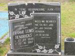 HENDRICKS Frankie Lewis 1939-1987