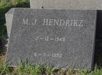 HENDRIKZ M.J. 1949-1992