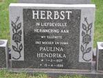 HERBST Paulina Hendrika 1937-1999
