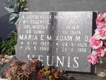 HEUNIS Adam M.D. 1925-1996 & Maria E.M. 1928-1988