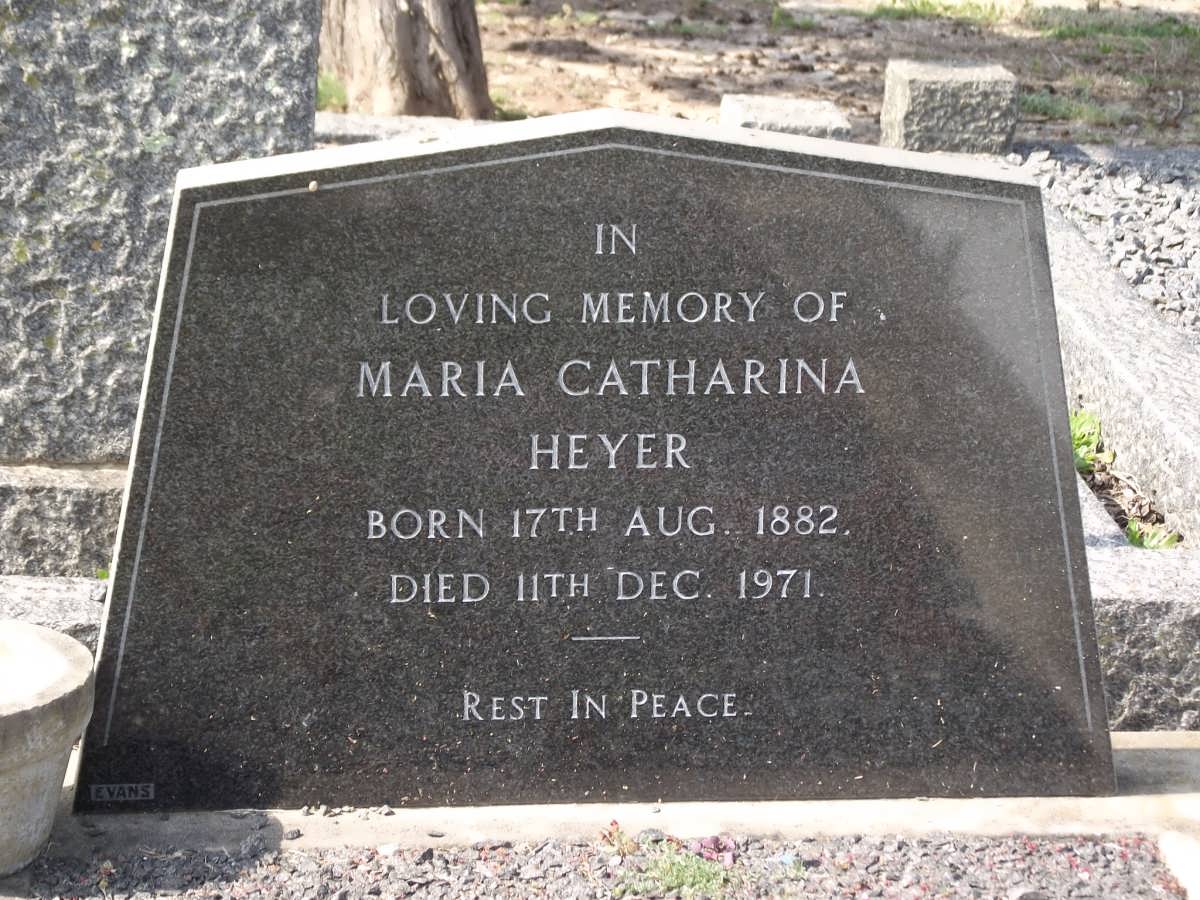 HEYER Maria Catharina 1882-1971