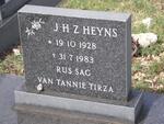HEYNS J.H.Z. 1928-1983