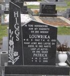 HIGGS Louwrika 1942-1990 & Patrick 1947-2001