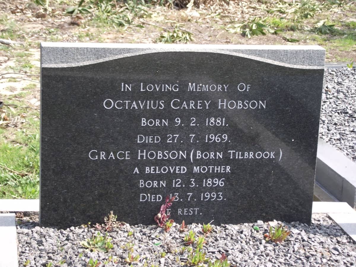 HOBSON Octavius Carey 1881-1969 & Grace TILBROOK 1896-1993