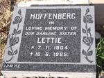 HOFFENBERG Lettie 1904-1985
