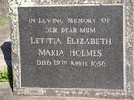 HOLMES Letitia Elizabeth Maria -1956