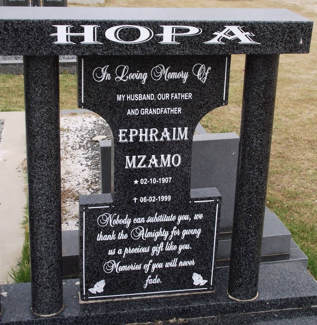 HOPA Ephraim Mzamo 1907-1999