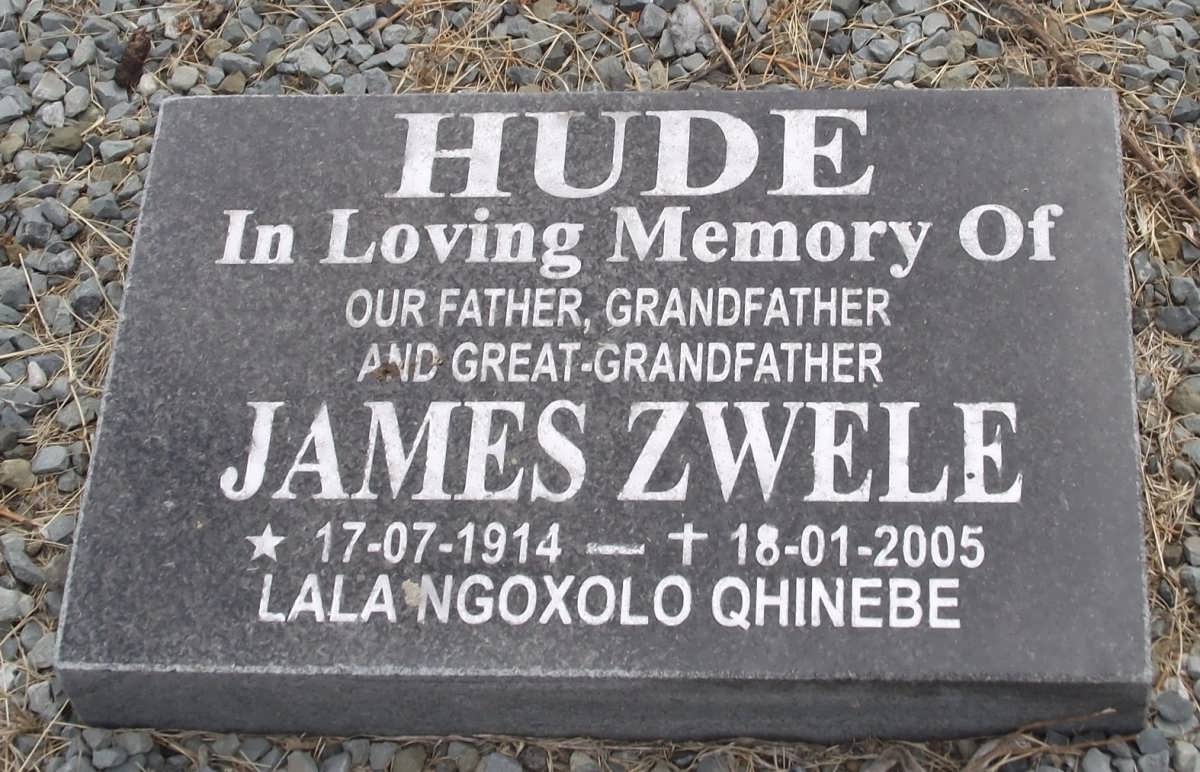 HUDE James Zwele 1914-2005