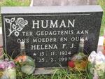 HUMAN Helena F.J. 1924-1997