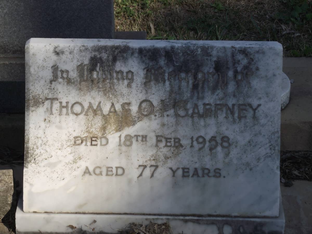 GAFFNEY Thomas O.I. -1958