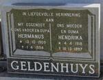 GELDENHUYS Hermanus 1909-1994 & Hendrika 1918-1997