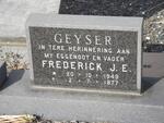 GEYSER Frederick J.E. 1949-1977