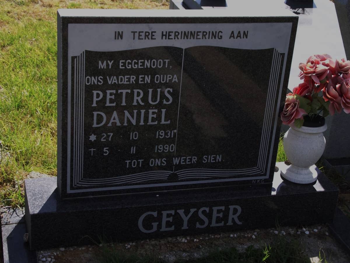 GEYSER Petrus Daniel 1931-1990