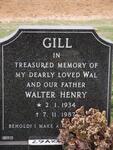 GILL Walter Henry 1934-1987