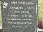 GOOSEN Annatjie nee STALS 1909-1999