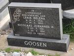 GOOSEN Nicolaas Johannes H. 1921-1994 & Lenie Helena 1929-1993
