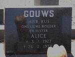 GOUWS Alice 1927-1978