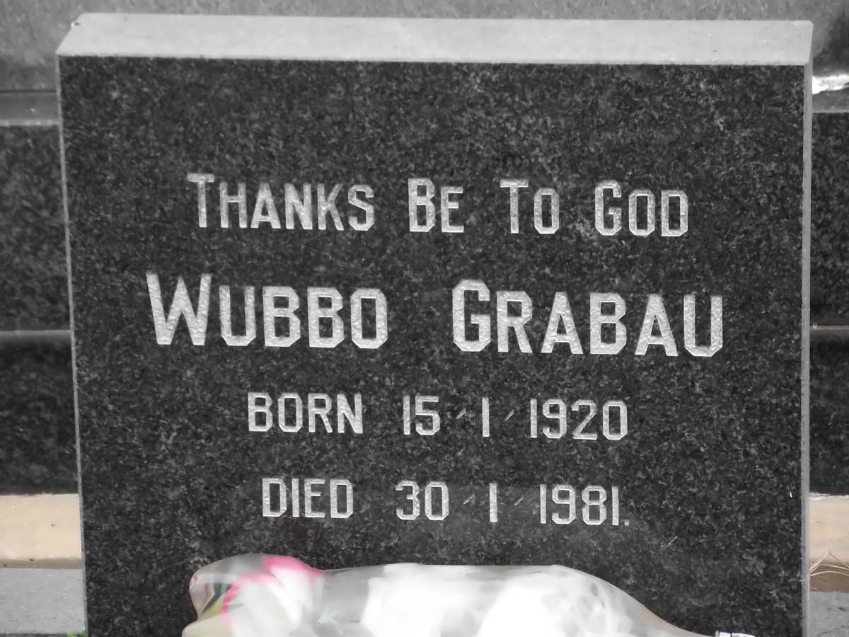 GRABAU Wubbo 1920-1981