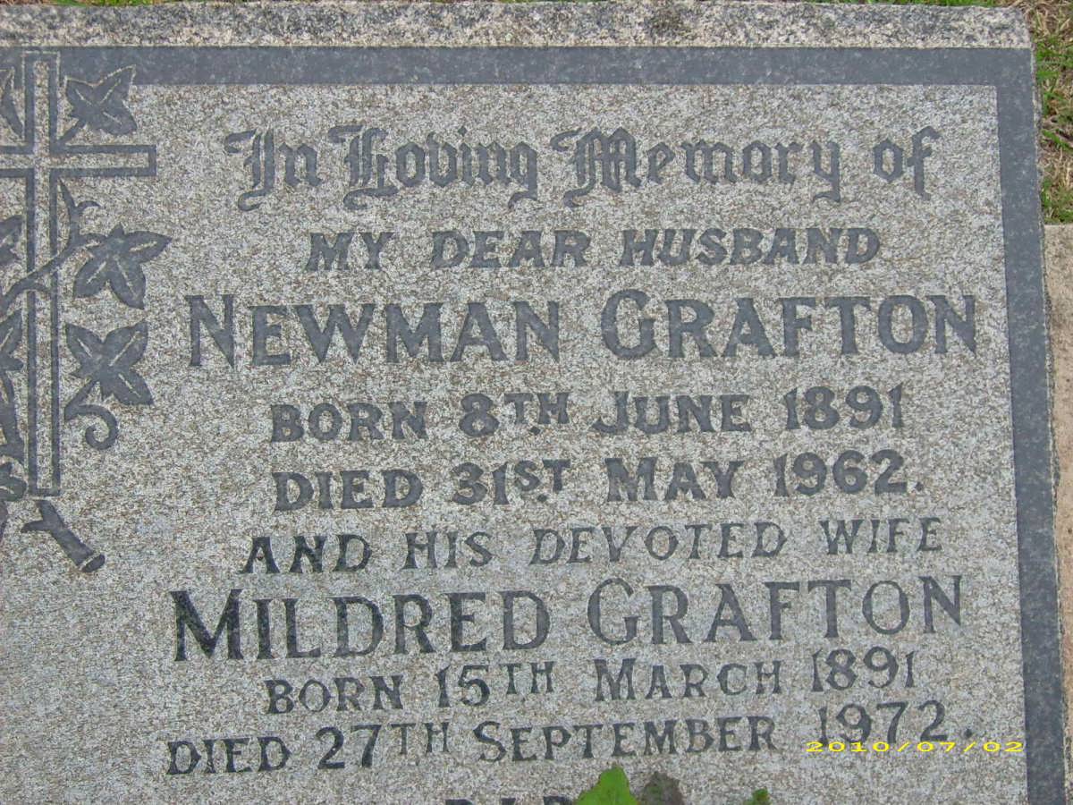 GRAFTON Newman 1891-1962 & Mildred 1891-1972