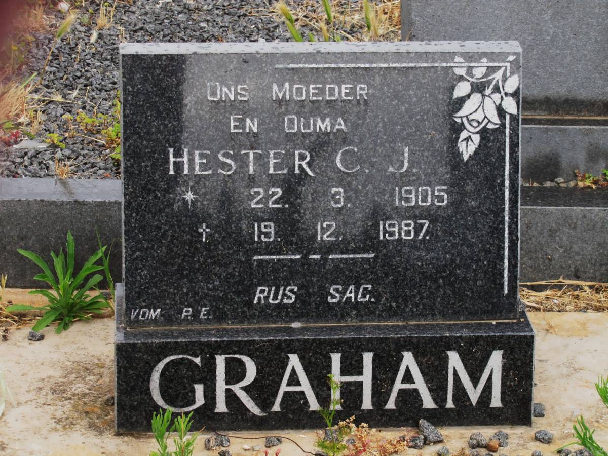 GRAHAM Hester C.J 1905-1987