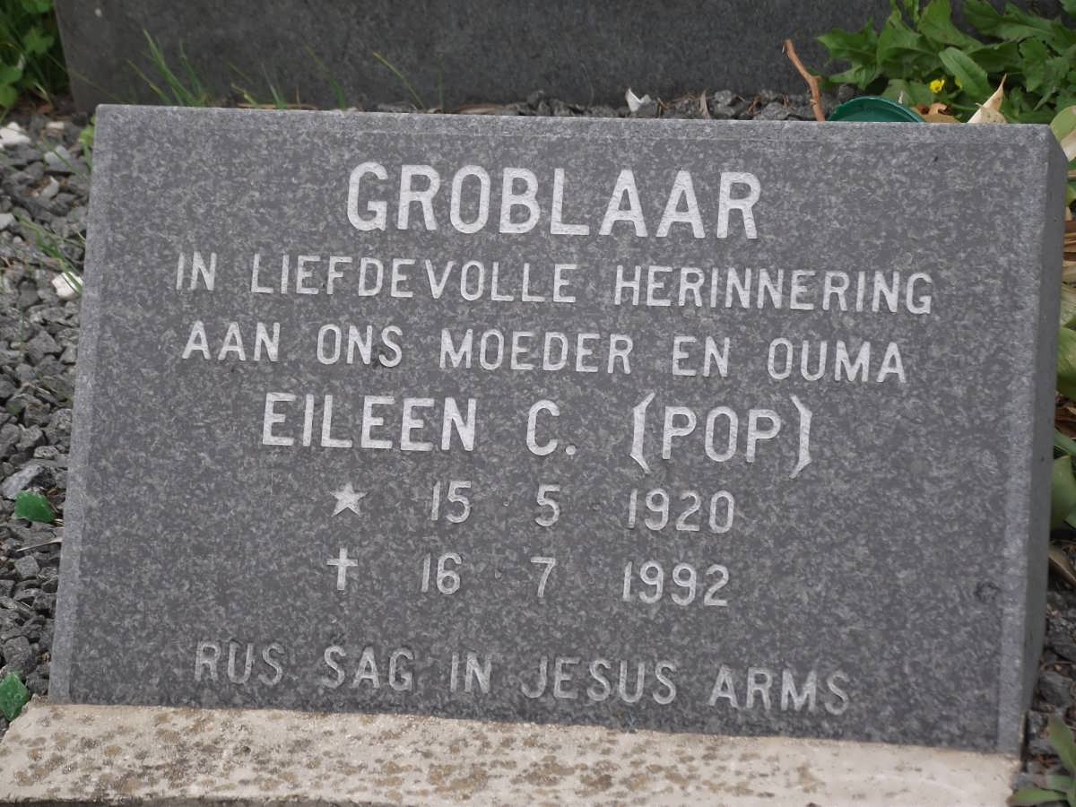 GROBLAAR Eileen C. 1920-1992