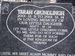 GRUNDLINGH Tarah 2001-2001