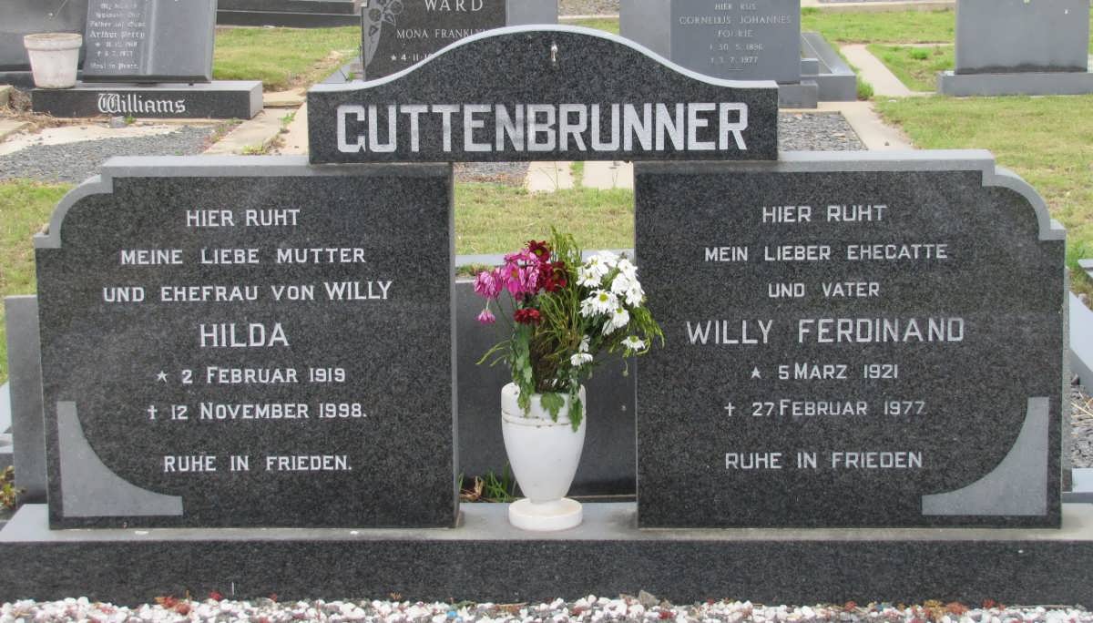 GUTTENBRUNNER Hilda 1919-1998 & Willy Ferdinand 1921-1977