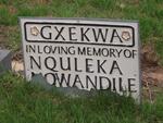 GXEKWA Nquleka Nowandile 1918-2003
